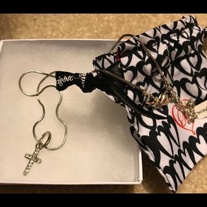 NIB Brighton silver cross necklace